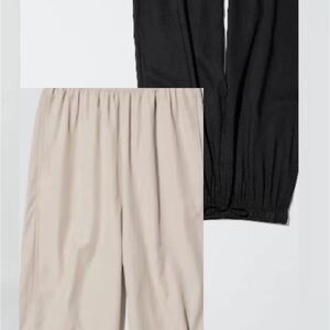 Black and Beige Relaxed Fit Pants